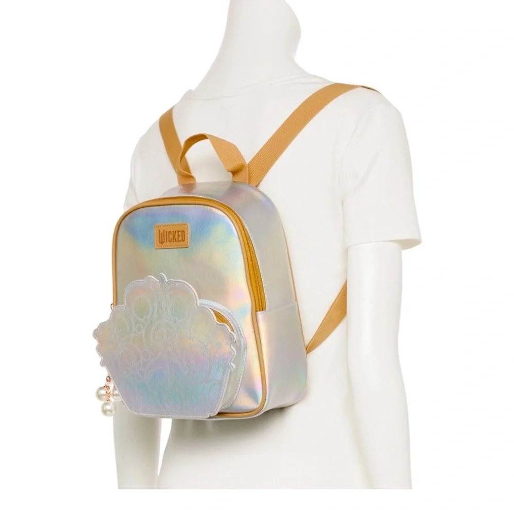 Wicked Glinda Iridescent Mini Backpack with Shell Design